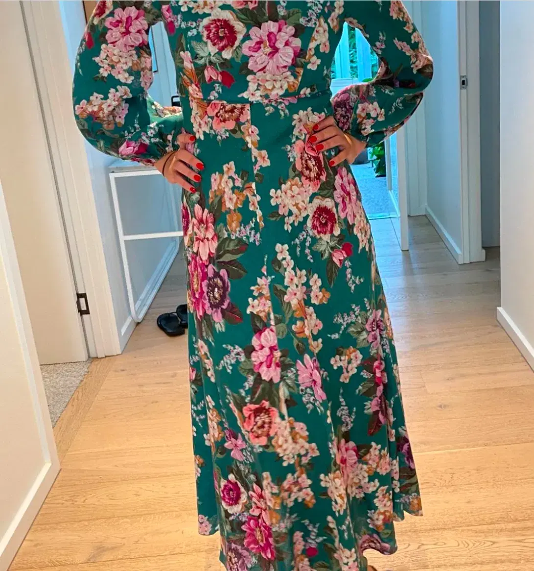 Zimmermann Allia High Neck Midi Dress Print Size 2 / Au 12 - Image 3