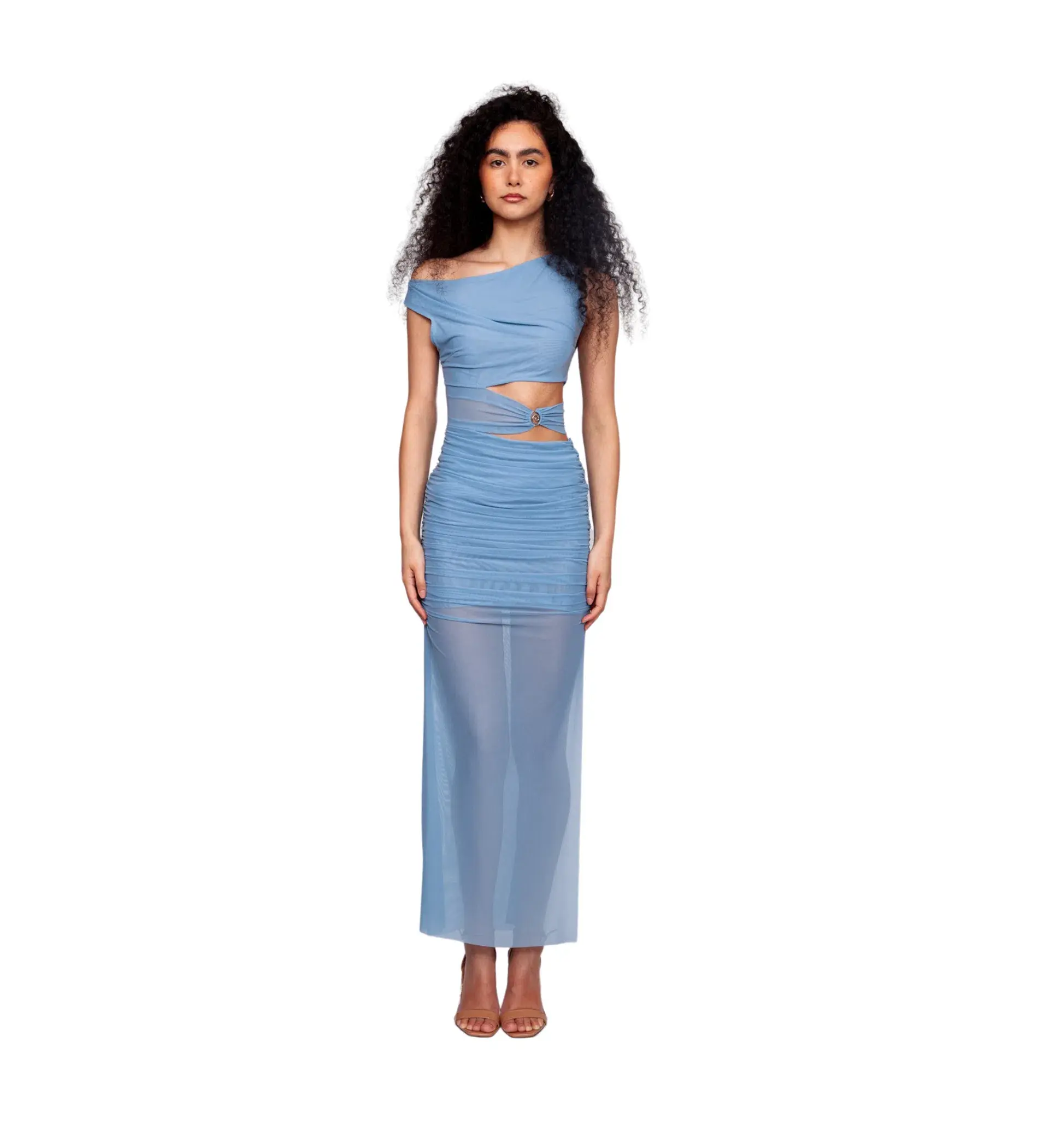 Bec & Bridge Whorl Asym Maxi Dress Blue Size 10 - Image 1