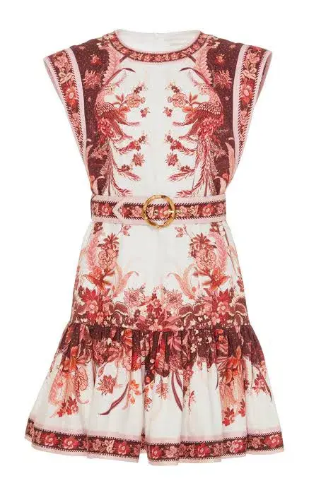 Zimmermann Wavelength Mini Dress Print Size 0/Au 6 - Image 3