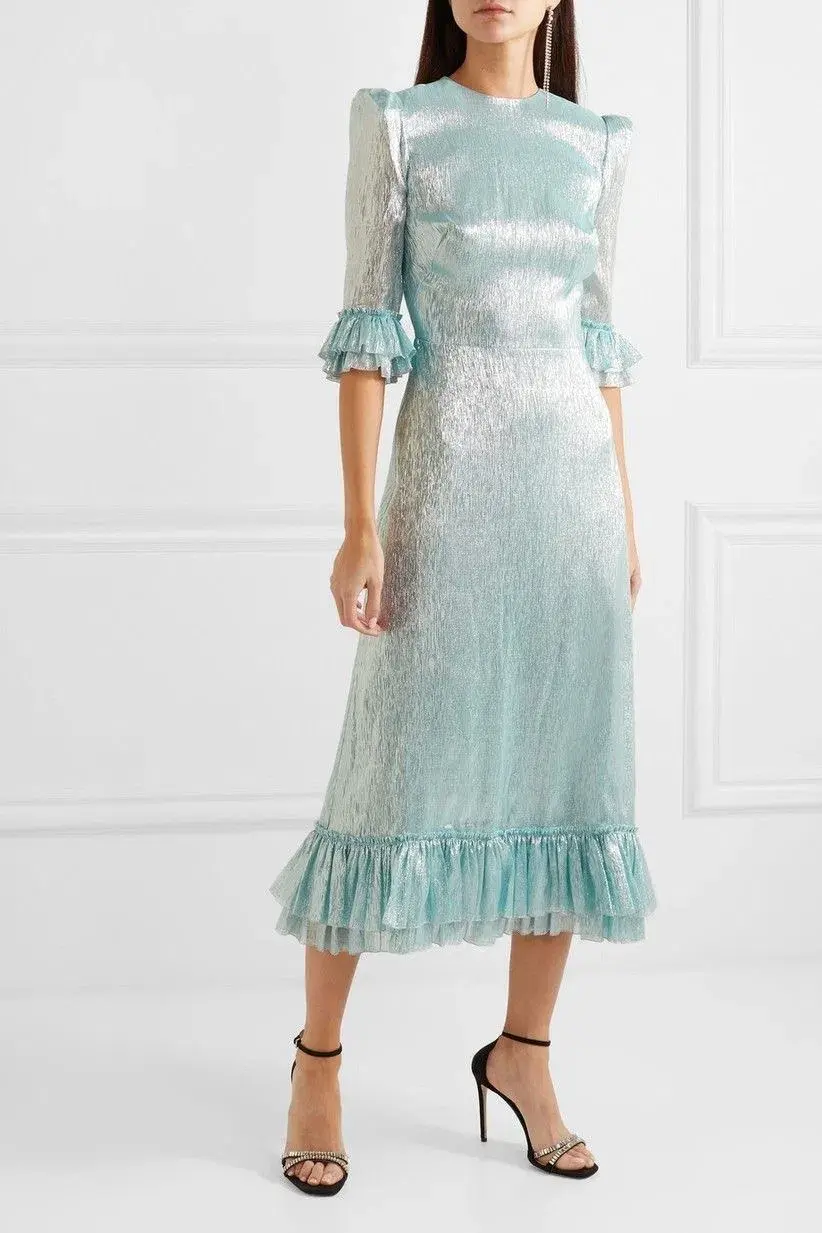 The Vampire’s Wife Falconetti Midi Dress Blue Size 10-12 - Image 1