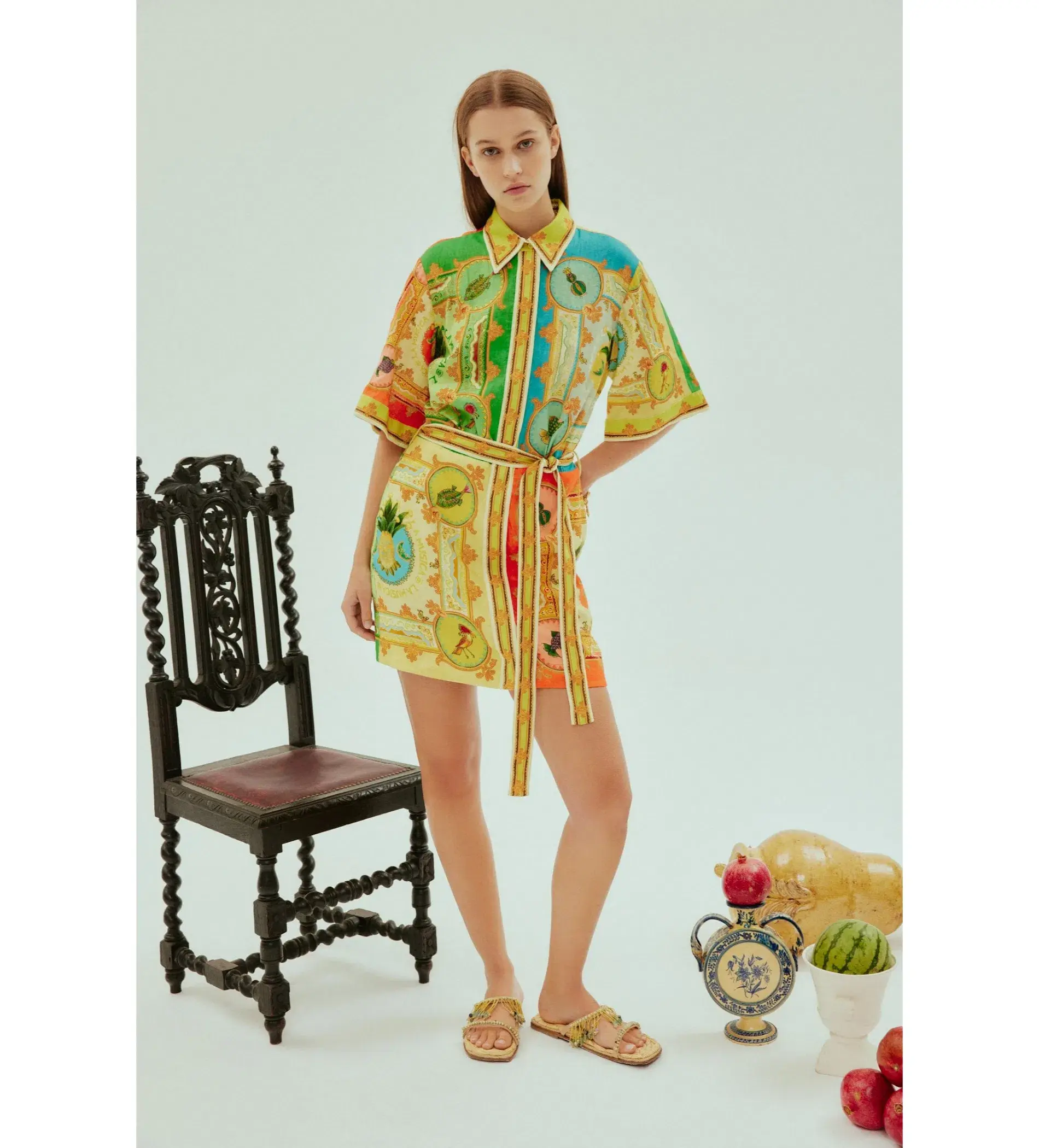 Alemais La Musica Mini Dress Yellow/ Multi Size 10  - Image 1