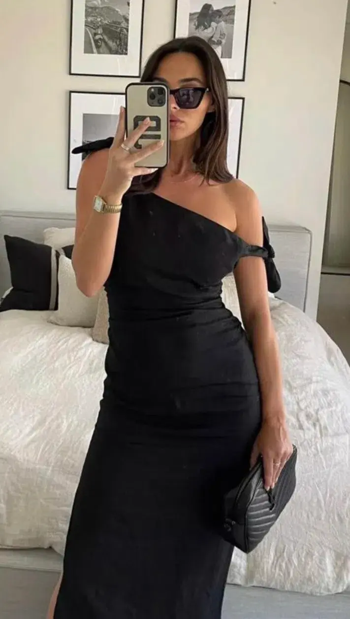 Sir the Label Bettina Off Shoulder Dress Black Size AU 8 - Image 5