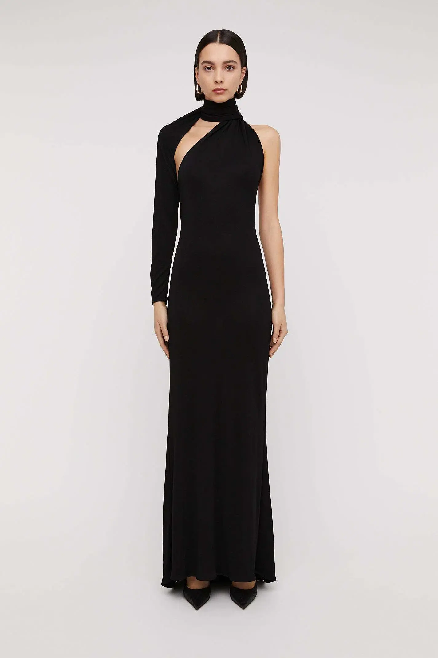 Scanlan Theodore Italian Knit Gown Black Size 8 - Image 1