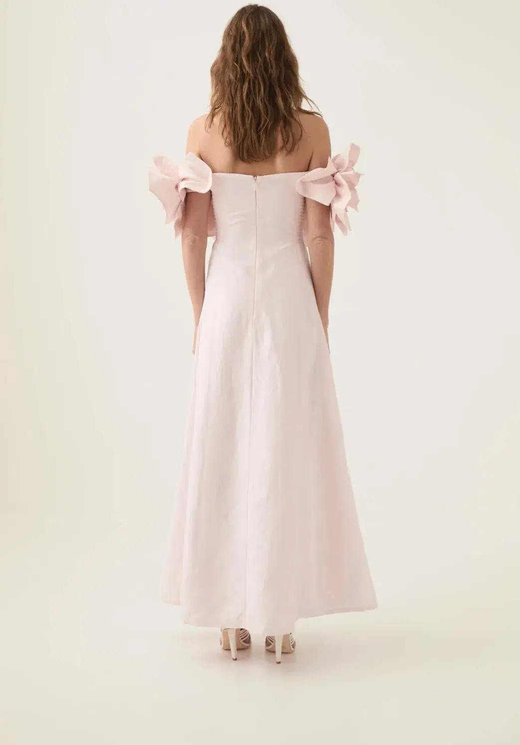 Aje Etta Midi Dress Pastel Pink Size AU 10 - Image 3