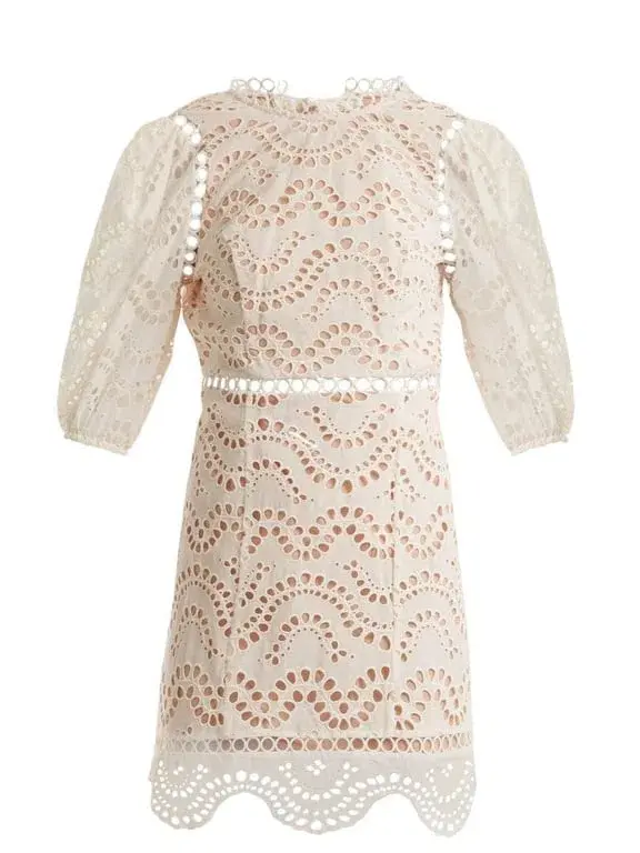 Zimmermann Jaya Wave Mini Dress White Size 8 - Image 4