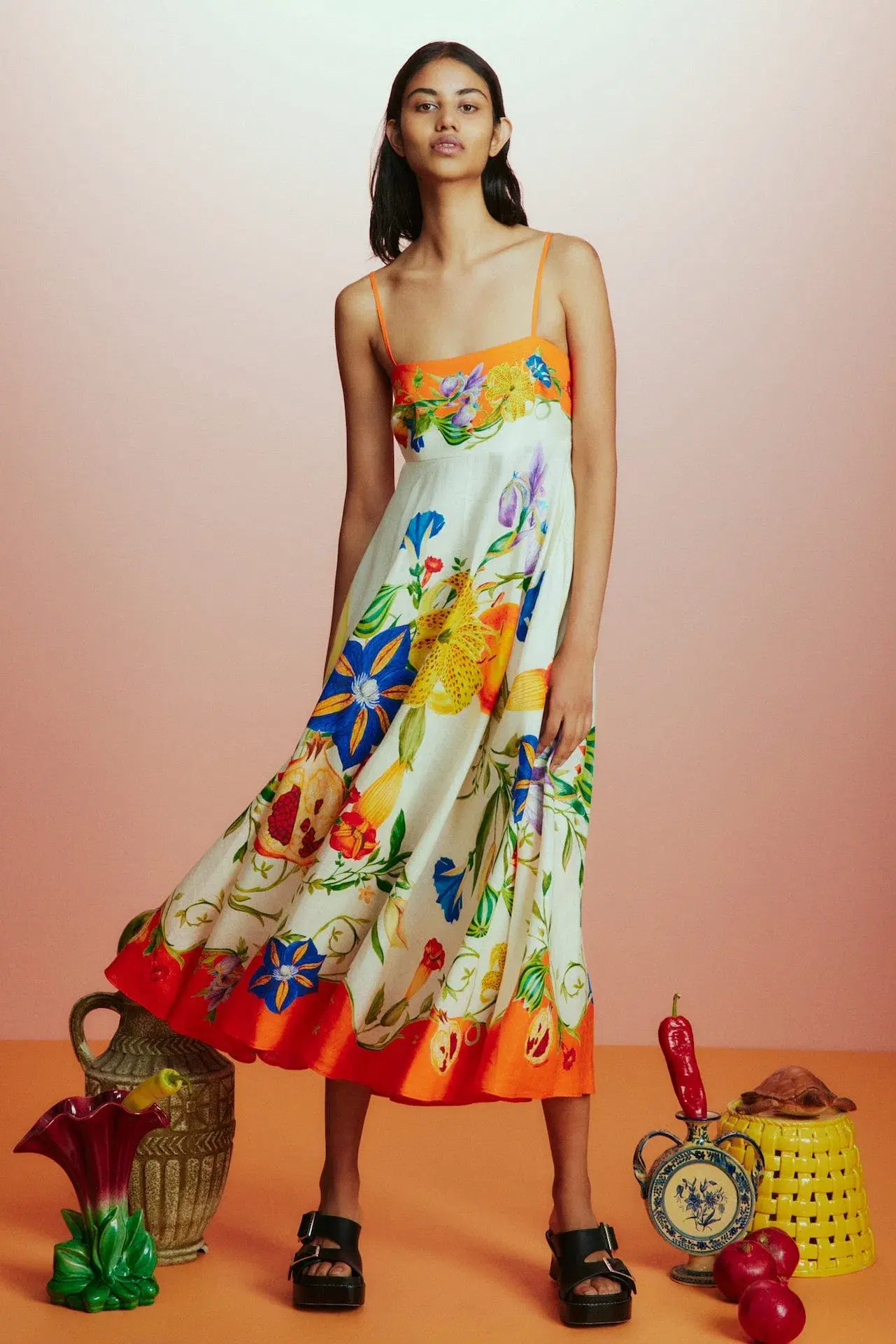 Alemais Flores Midi Sundress Print Size AU 10 - Image 4