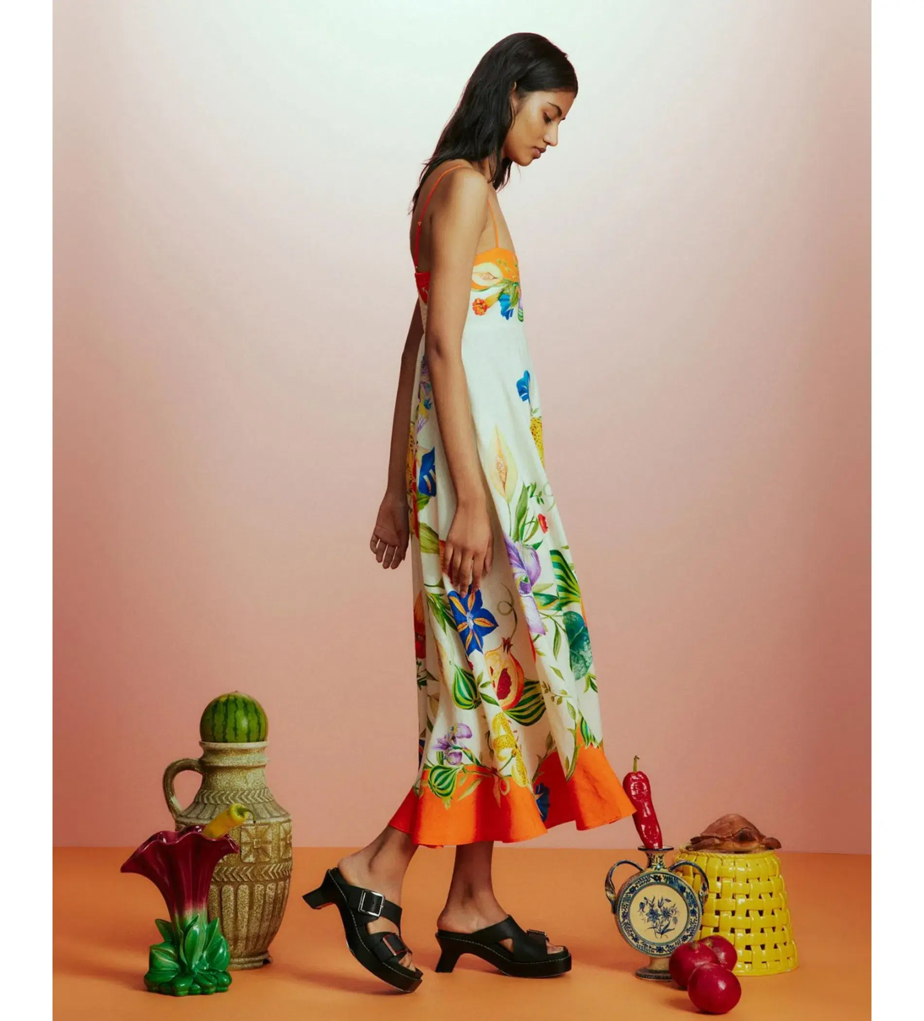 Alemais Flores Midi Sundress Print Size AU 10 - Image 2