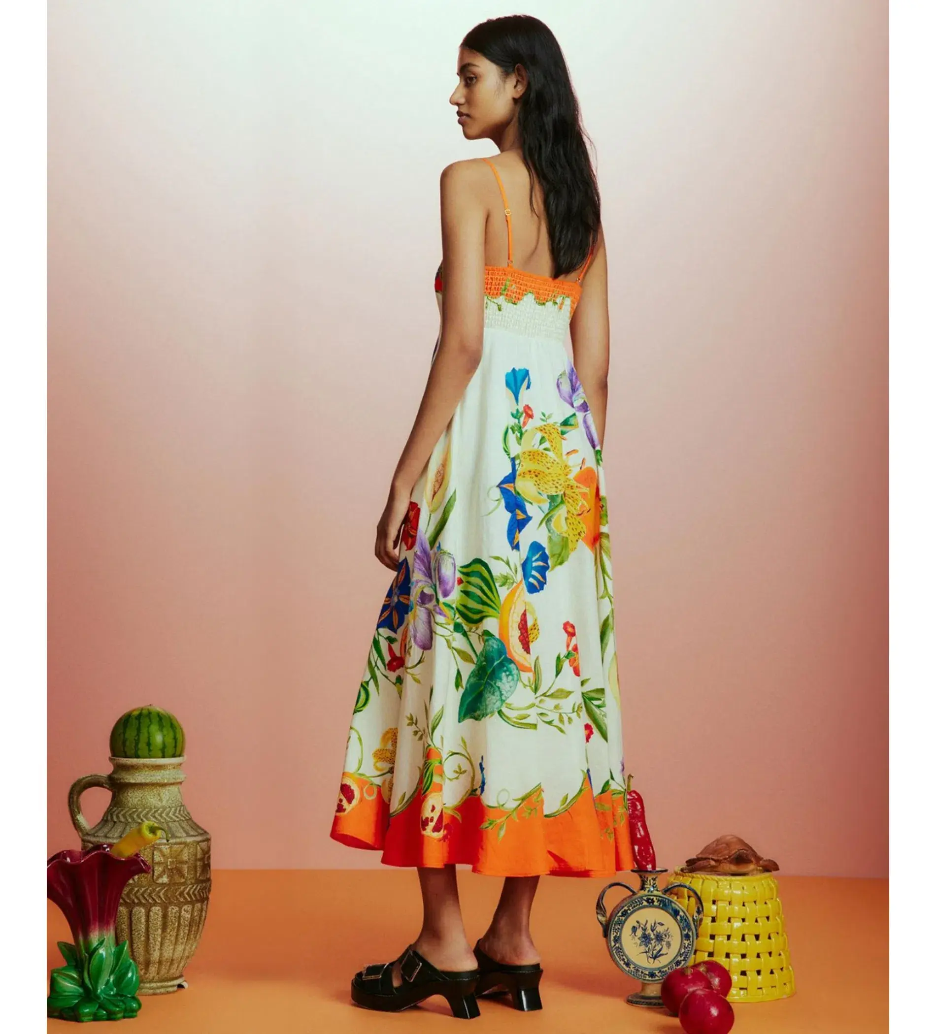 Alemais Flores Midi Sundress Print Size AU 10 - Image 3
