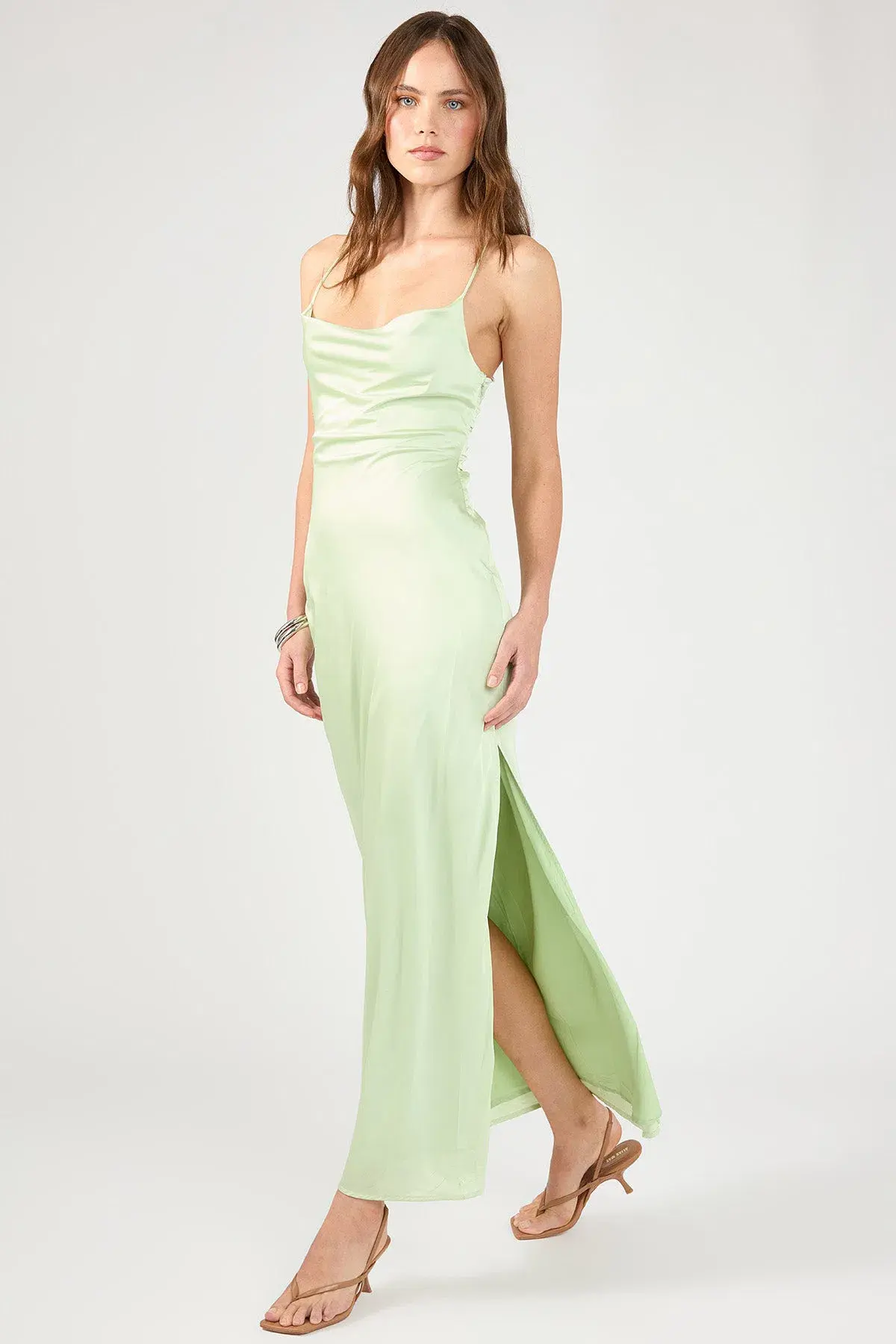 Perfect Stranger Evie Recycled Maxi Dress Sage SIZE AU 6 - Image 1
