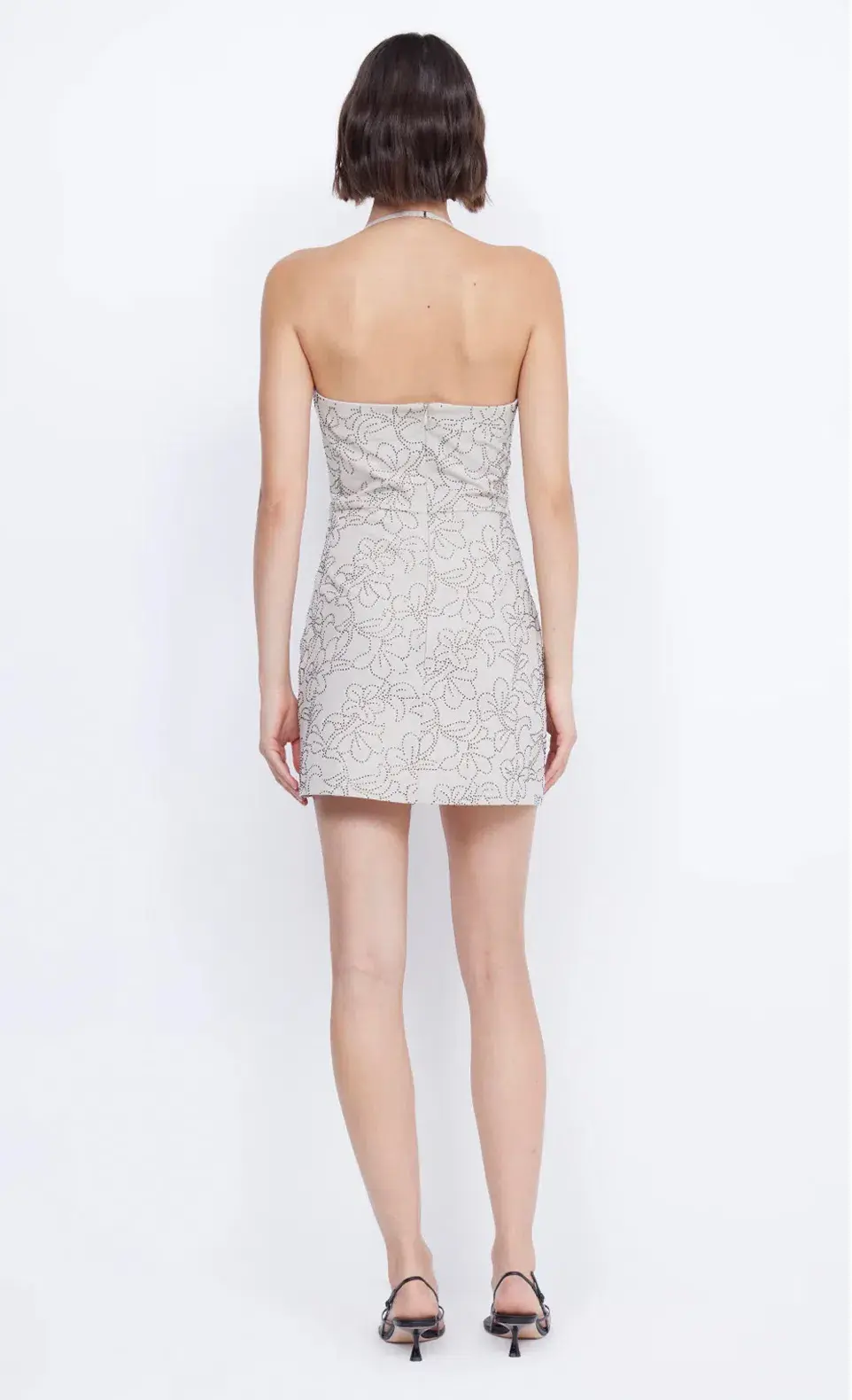 Bec & Bridge Elaine Halter Mini Dress Bone Size 8 for rent on The Volte - main image