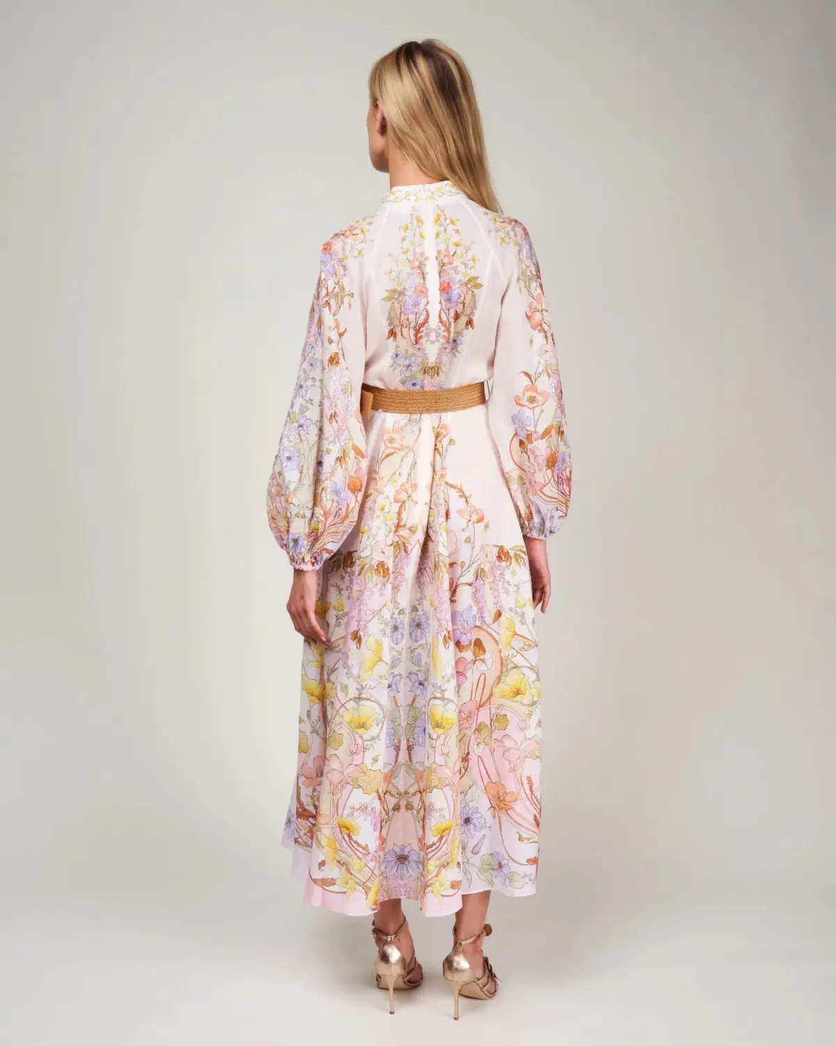 Zimmermann Jeannie Billow Long Dress Floral Swirl Size 1 / AU 10 - Image 2