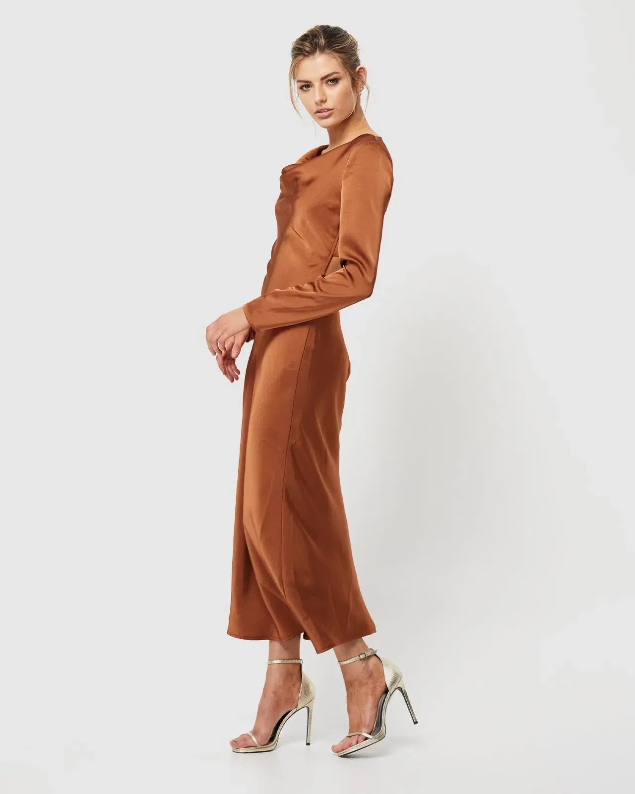 Mossman Pure Imagination Midi Dress Brown Size 10 - Image 5