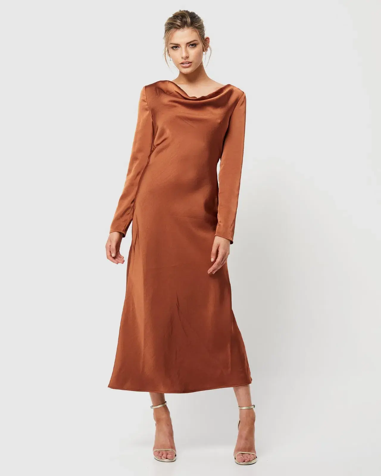 Mossman Pure Imagination Midi Dress Brown Size 10 - Image 1