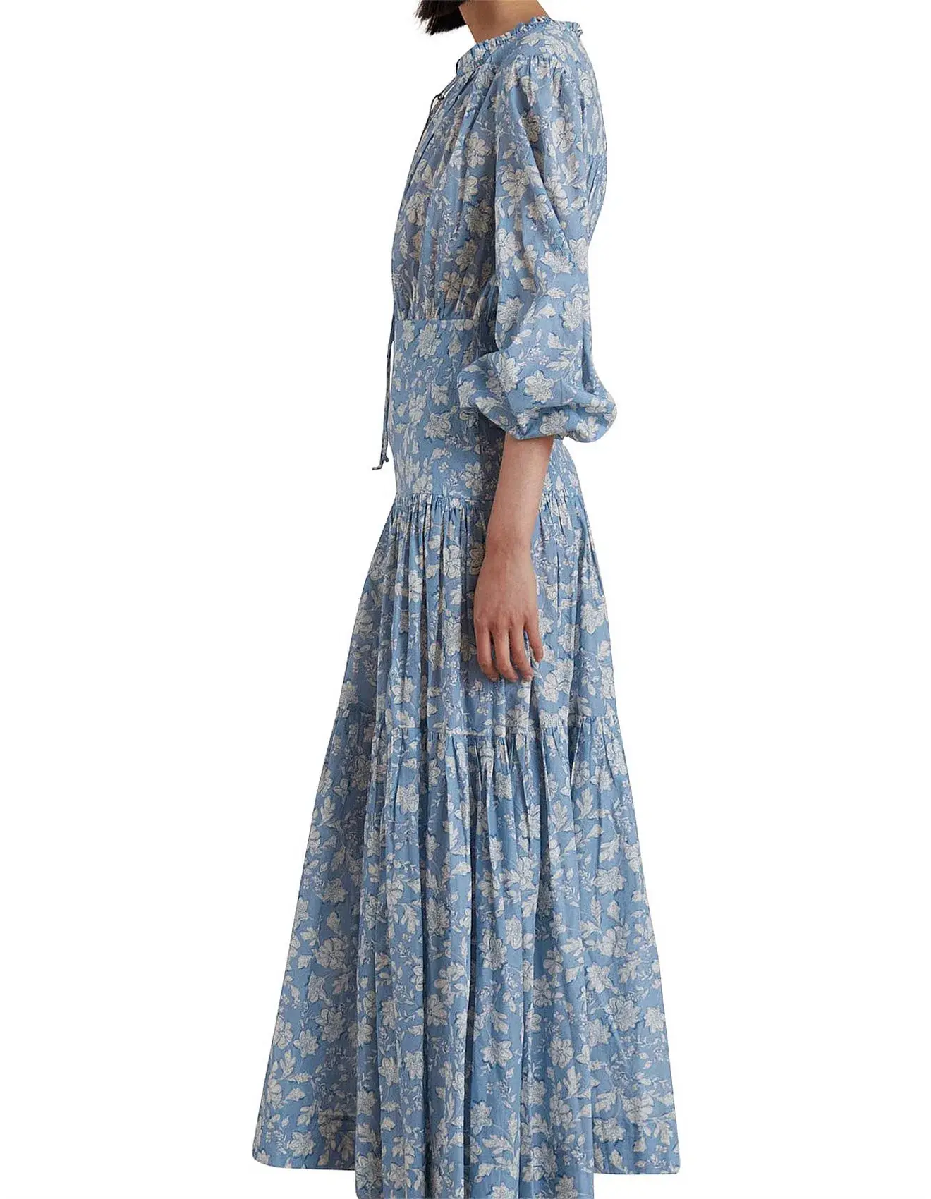 Bec & Bridge Floral Skies Full Bell Sleeve Maxi Dress Blue Size 8 - Image 2