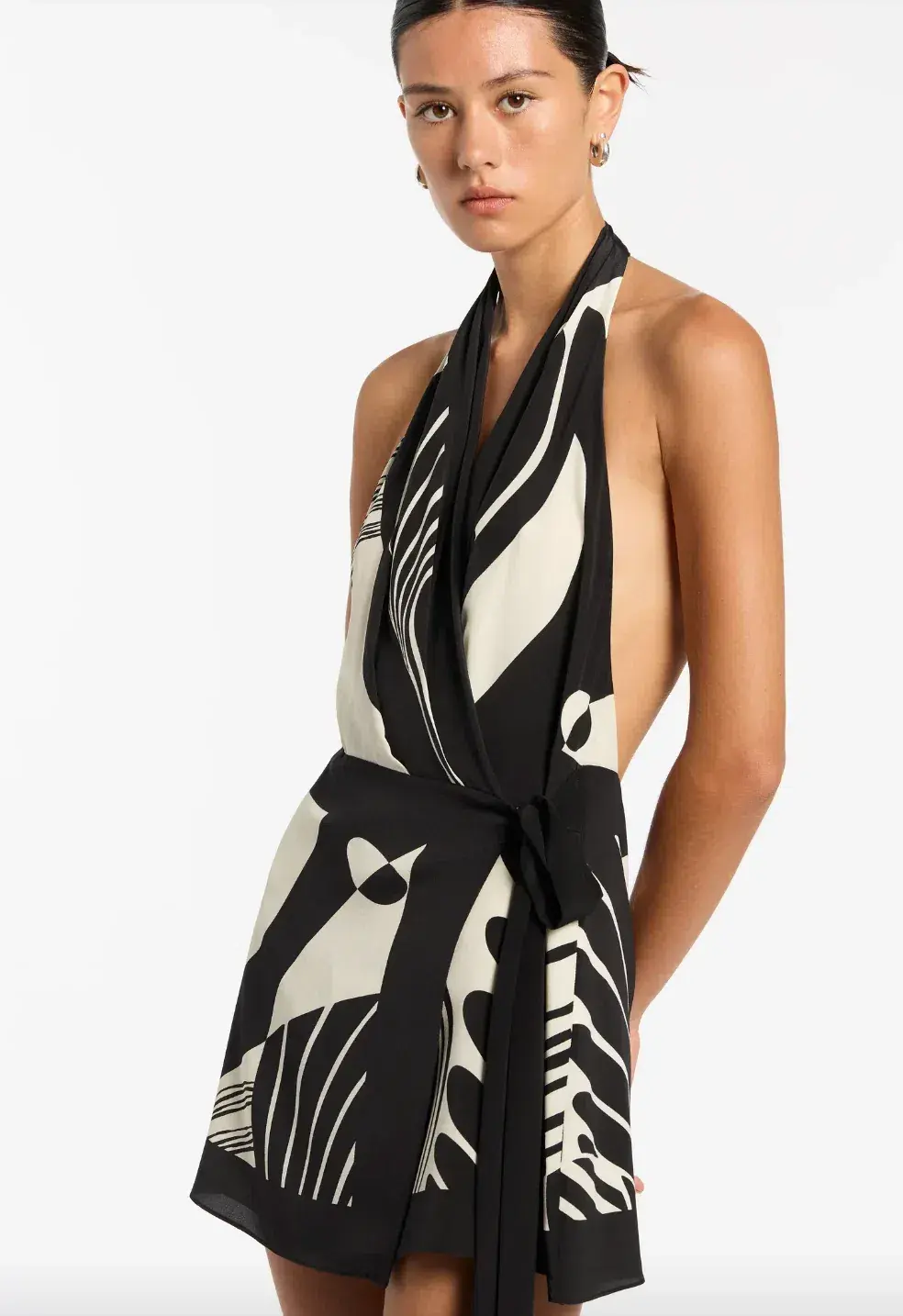 Sir the Label Realisme Halter Mini Dress Size 0/ AU 6 - Image 2