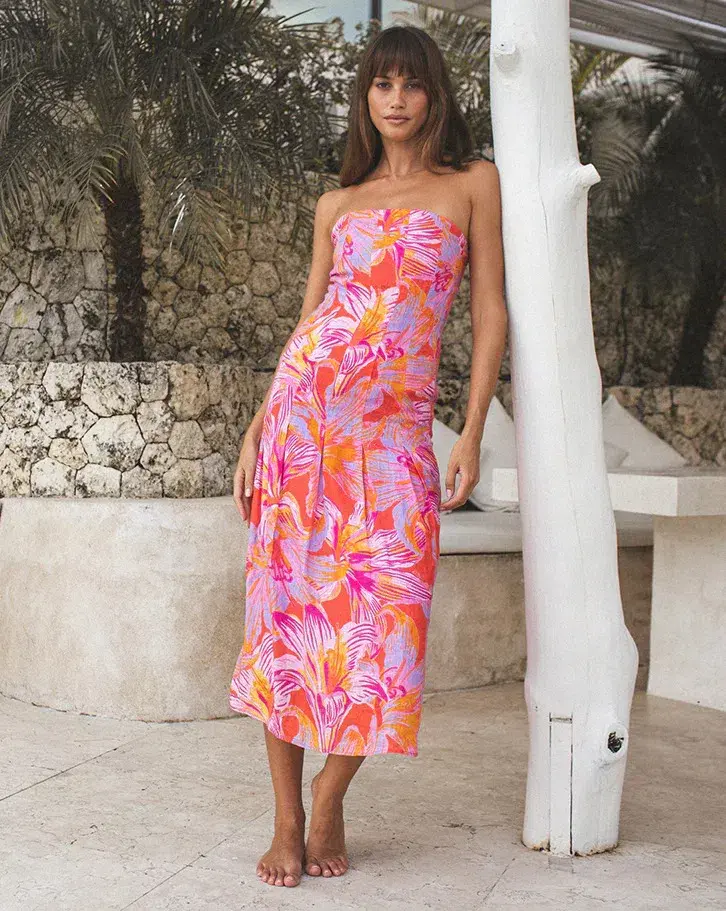 Winona Avalyn Midi Dress Floral Size 14 - Image 3