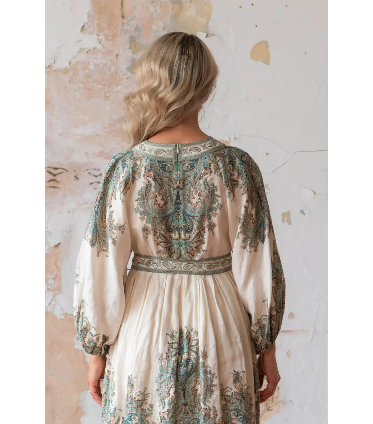 Zimmermann Brighton Paisley Mini Dress Turquiose Size 1 / AU 10 - Image 6