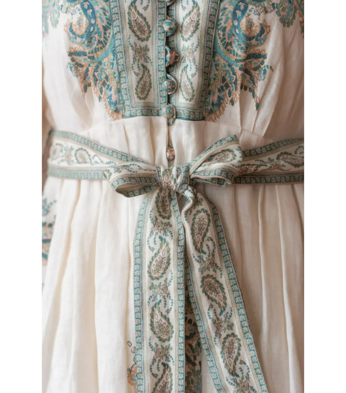 Zimmermann Brighton Paisley Mini Dress Turquiose Size 1 / AU 10 - Image 4
