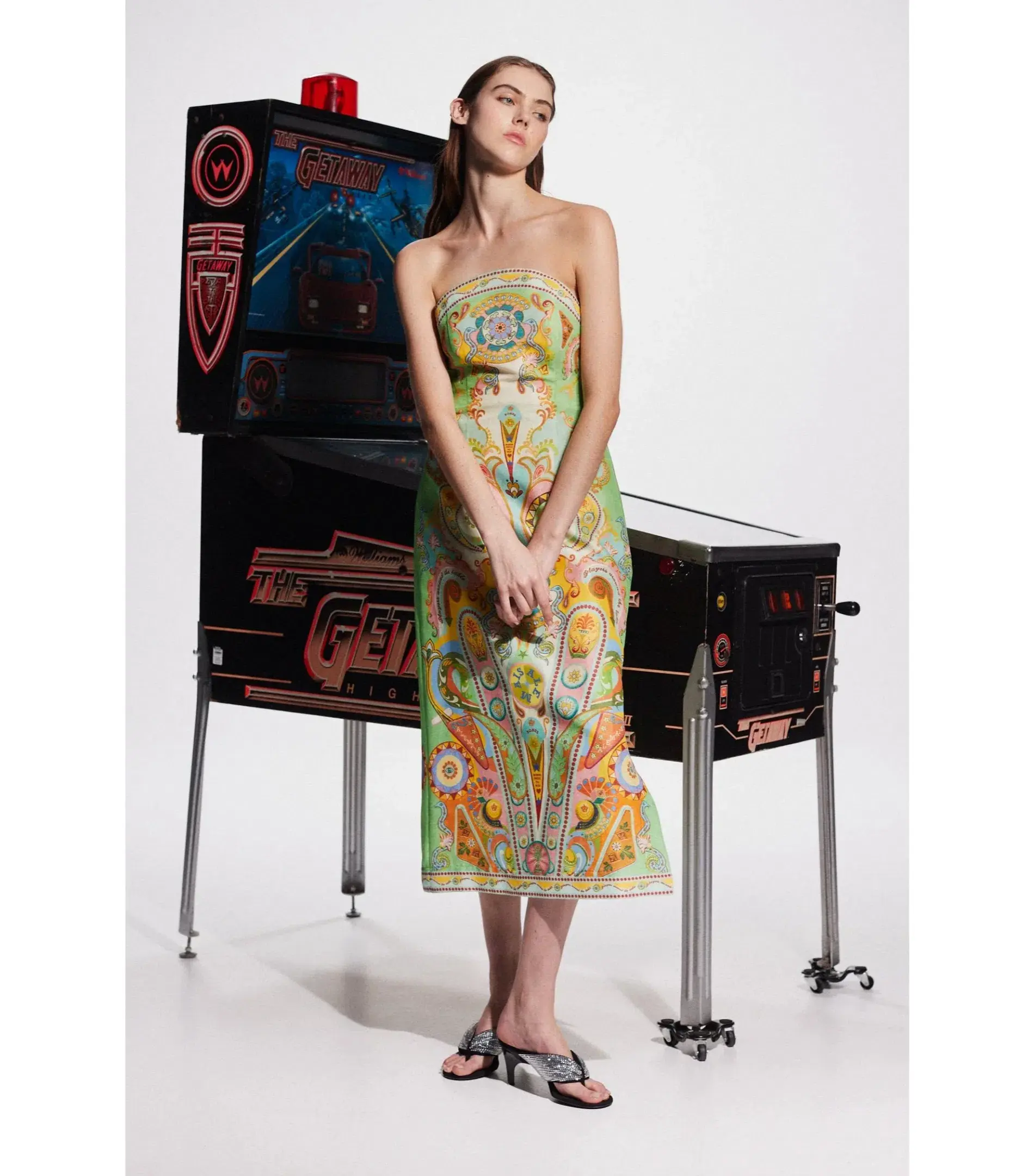Alémais Pinball Bodice Dress Print Size AU 12 - Image 1