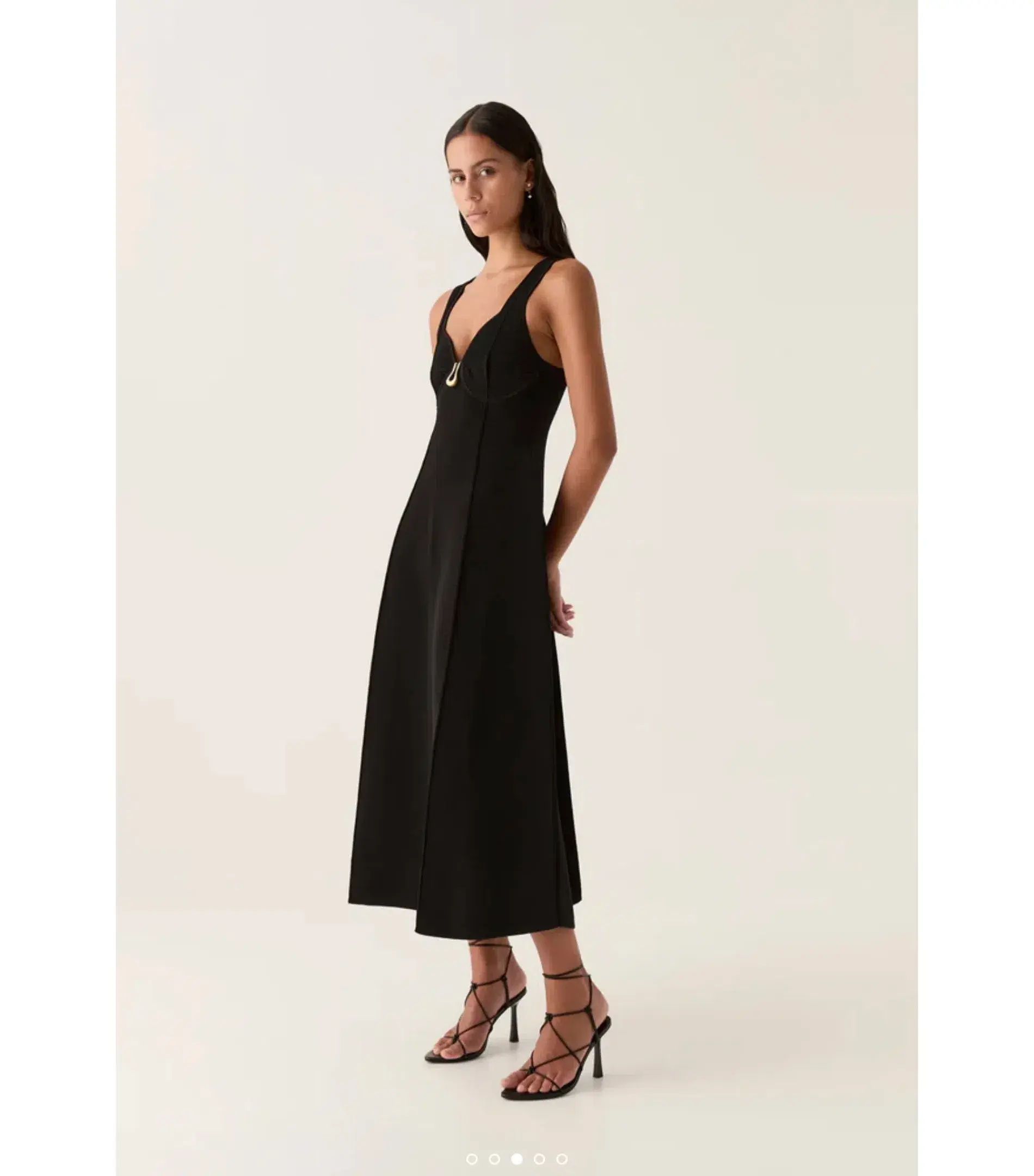 Aje Marisole Knit Midi Dress Black Size M / AU 10 - Image 2