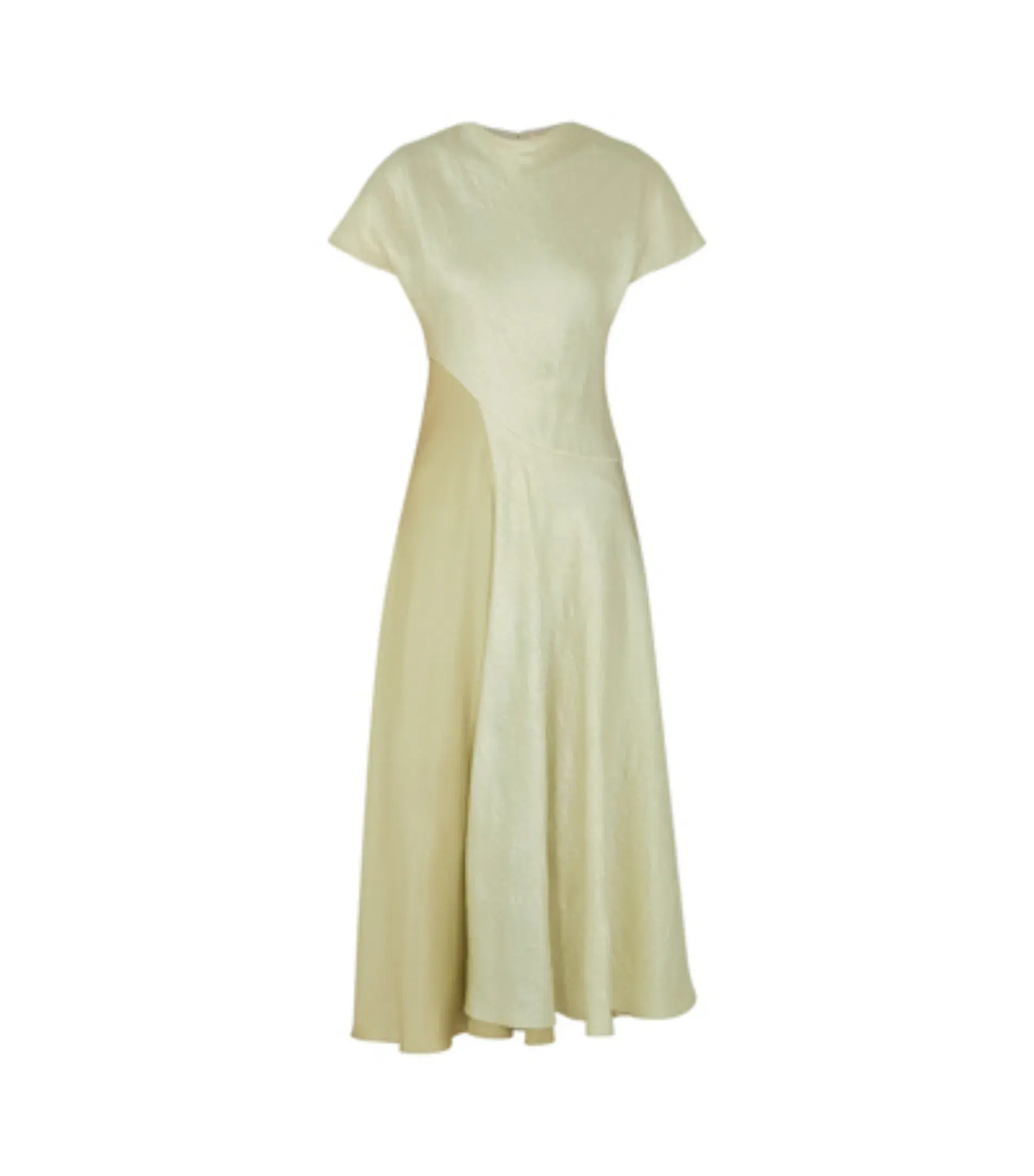 Roksanda Adriana Paneled Crinkled-satin Midi Dress in Gold Size AU 8 - Image 2