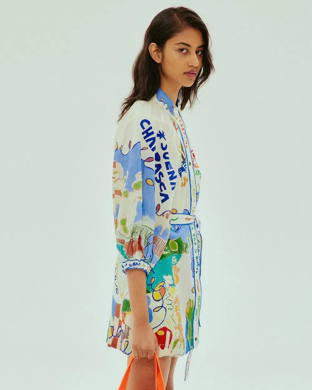 Alemais Nadia Mini Shirtdress Multi Size AU 14 - Image 3