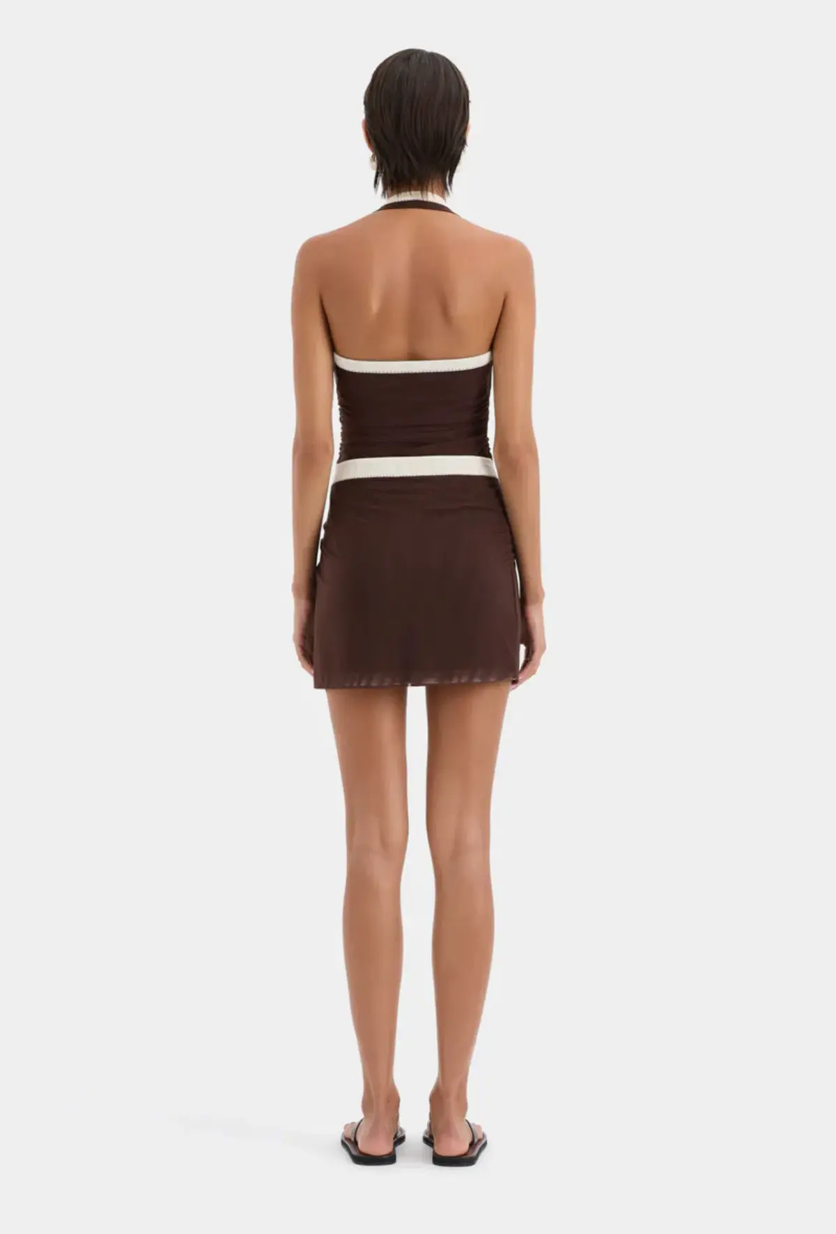 Sir the Label Jacques Mini Dress Chocolate Size 0 / AU 6 - Image 3