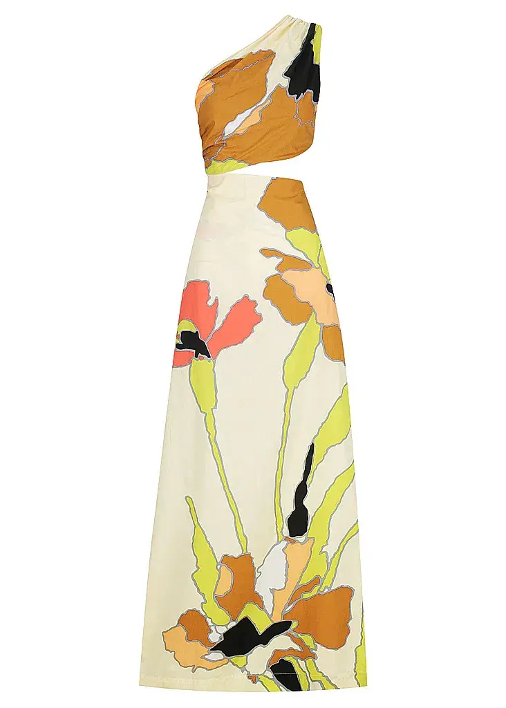 SWF Asymmetric Cut Out Maxi Dress Picture Perfect Size 6 - Image 1