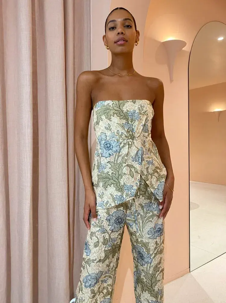 Sir The Label Maev Bustier and Pants Set Florence Floral Print Size 0/ AU 6 - Image 2