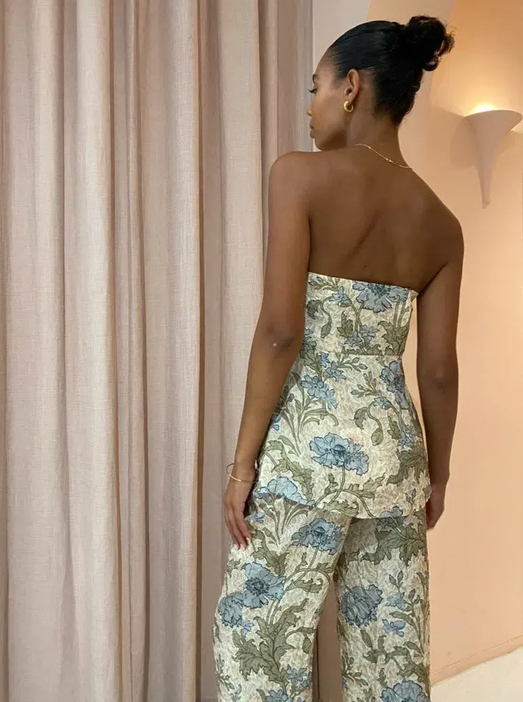 Sir The Label Maev Bustier and Pants Set Florence Floral Print Size 0/ AU 6 - Image 3
