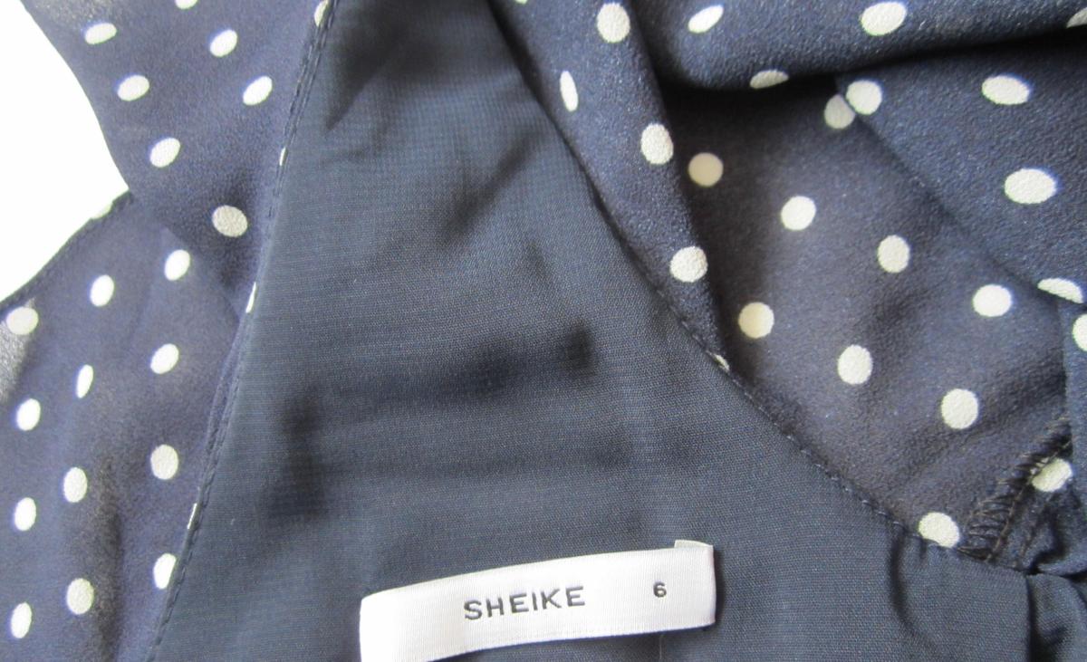 Sheike Alliance Blue Polka Dot Dress Navy 6 - Image 4