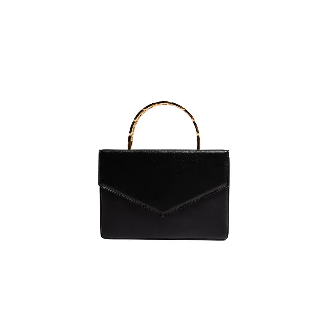 Amina Muaddi Pernille Chain Handle Bag Black - Image 1