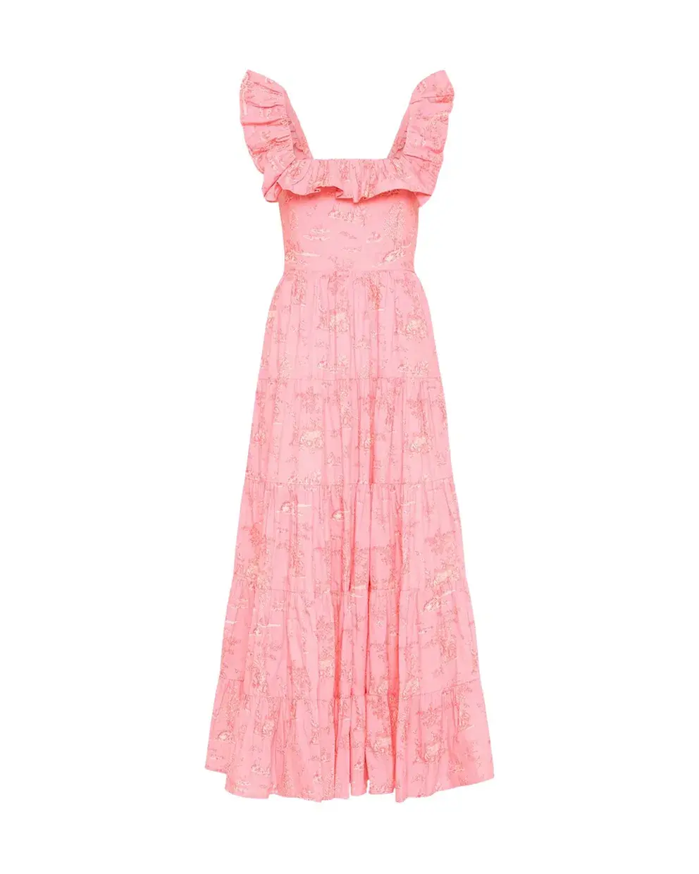 Palm Noosa Leon Midi Dress in Pink Province Size 6 - Image 3