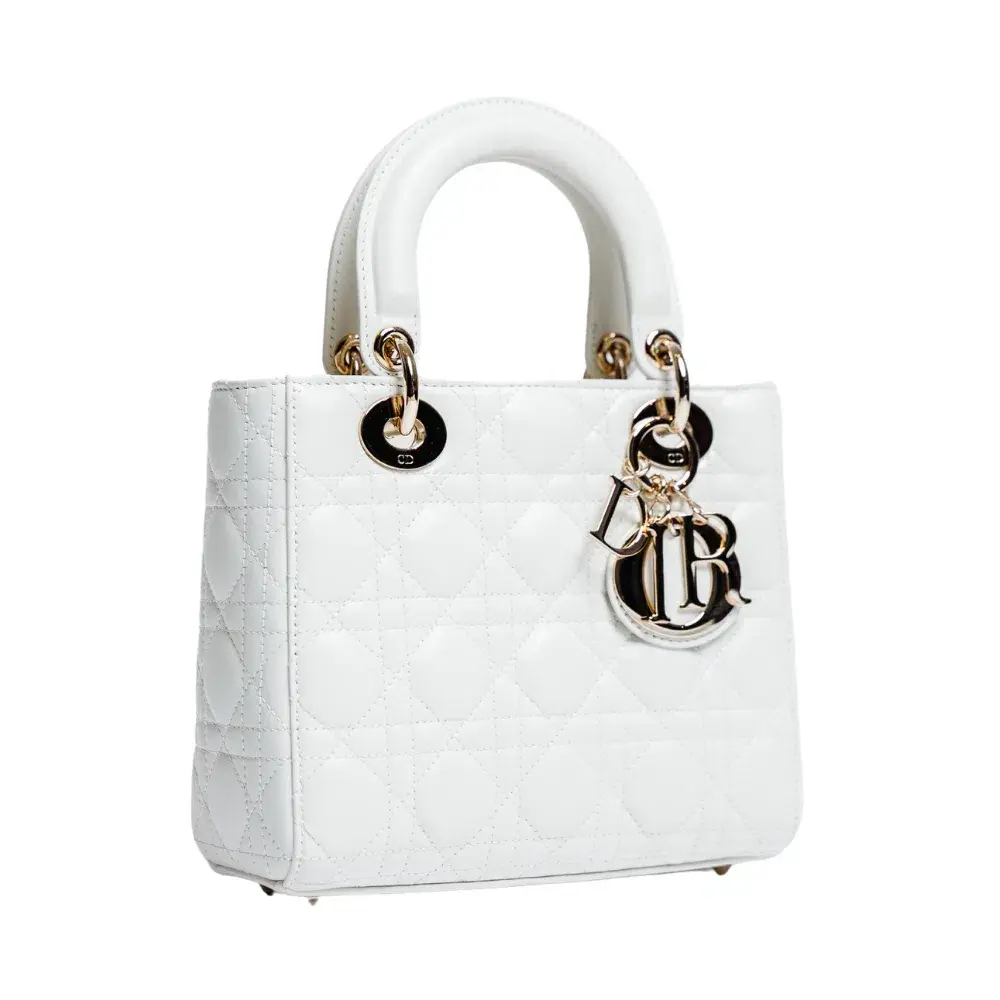 Dior Lady Dior Small Bag White - Image 3