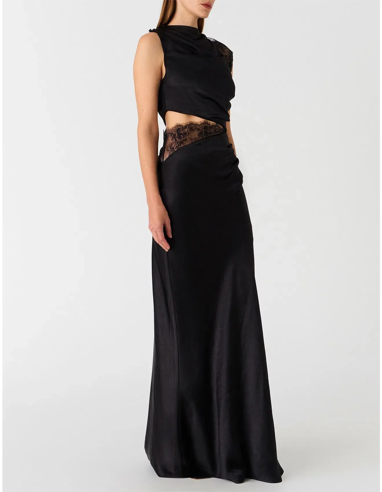 MISHA Kimora Satin Dress Black Size 12 - Image 2