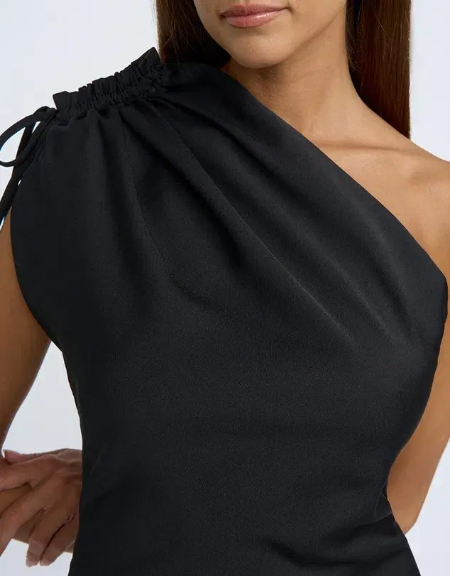 By Johnny One Shoulder Jasmine Maxi Dress Black Size 8 - Image 4