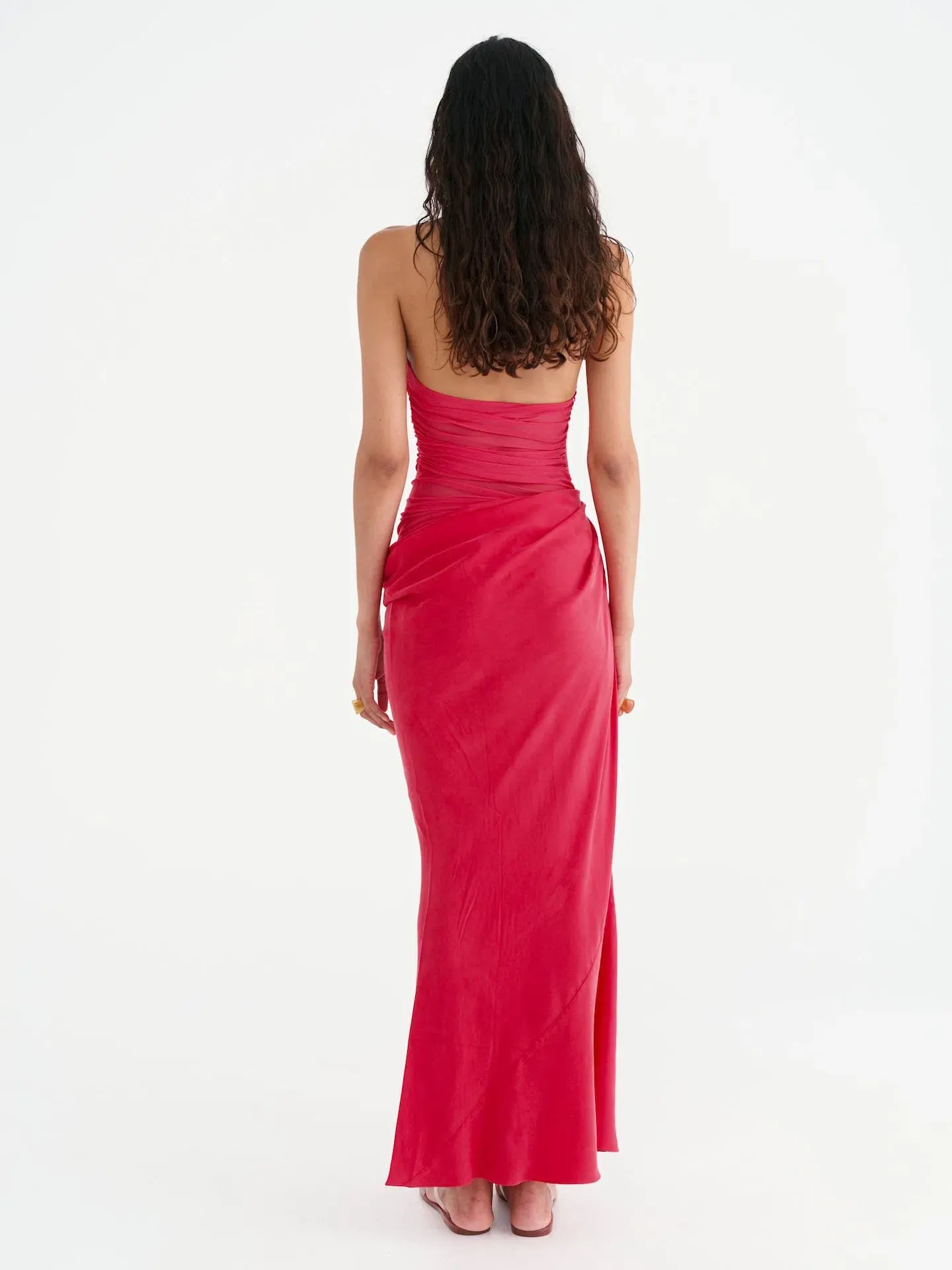Benni Gina Halter Maxi Dress Watermelon Size 10 - Image 2