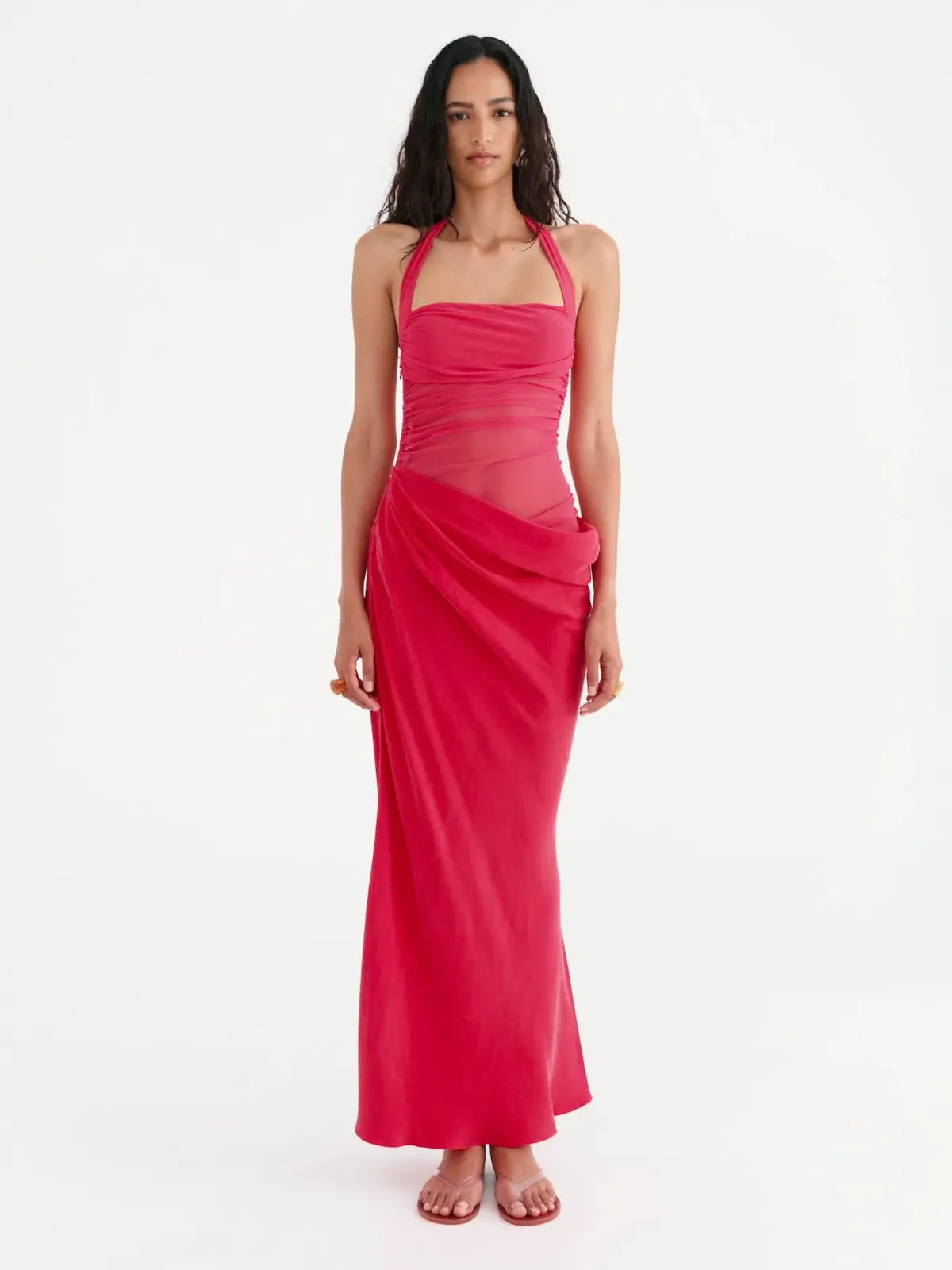 Benni Gina Halter Maxi Dress Watermelon Size 10 - Image 1