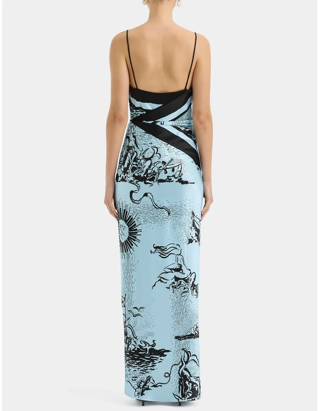 Sir the Label Dreamwood Scarf Midi Dress Brise Soleil Size 8 for rent on The Volte - main image