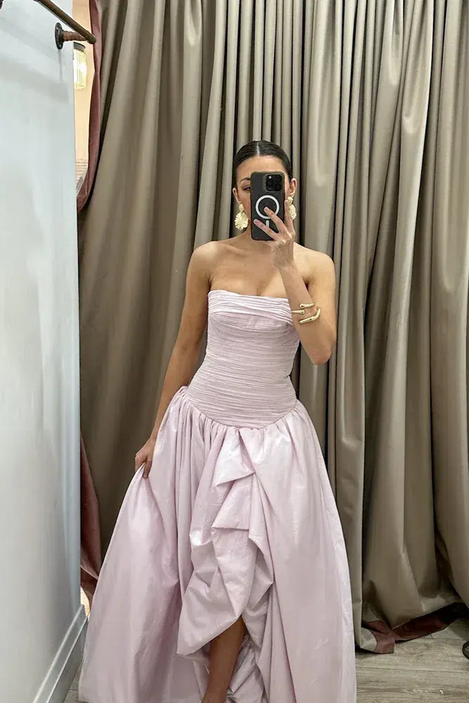 Aje Violette Bubble Hem Maxi Dress Pastel Pink Size 6 - Image 5