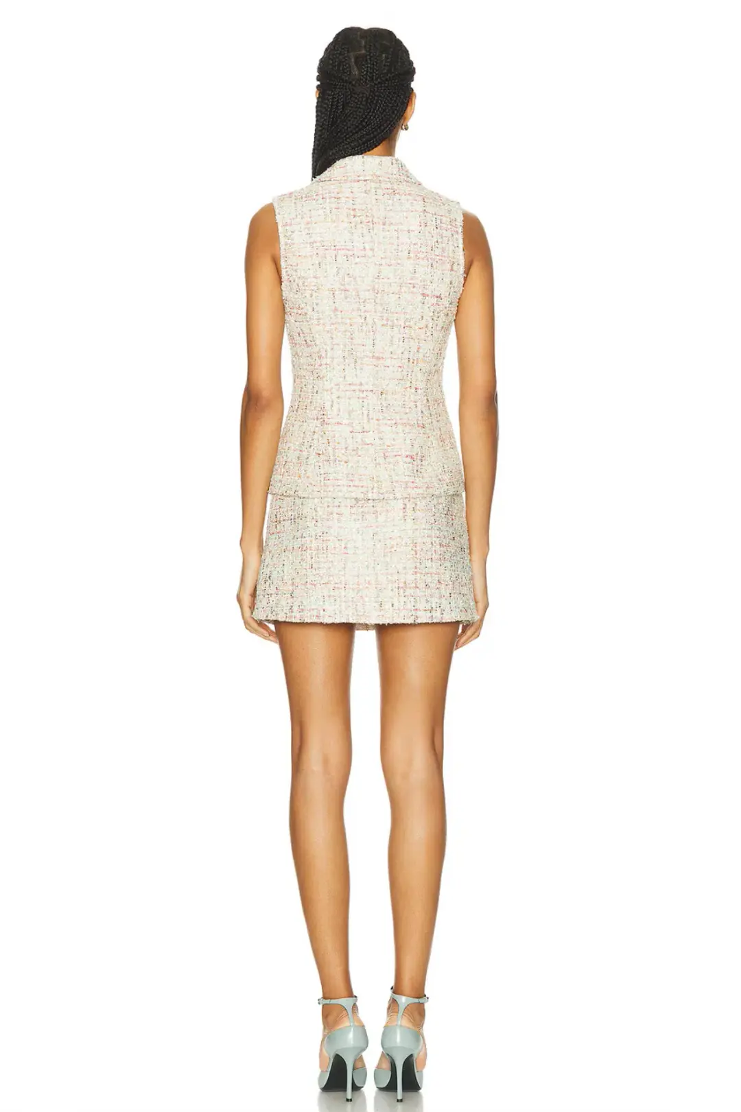 Self Portrait Embellished Boucle Tailored Mini Dress Multi Size AU 4 for rent on The Volte - main image