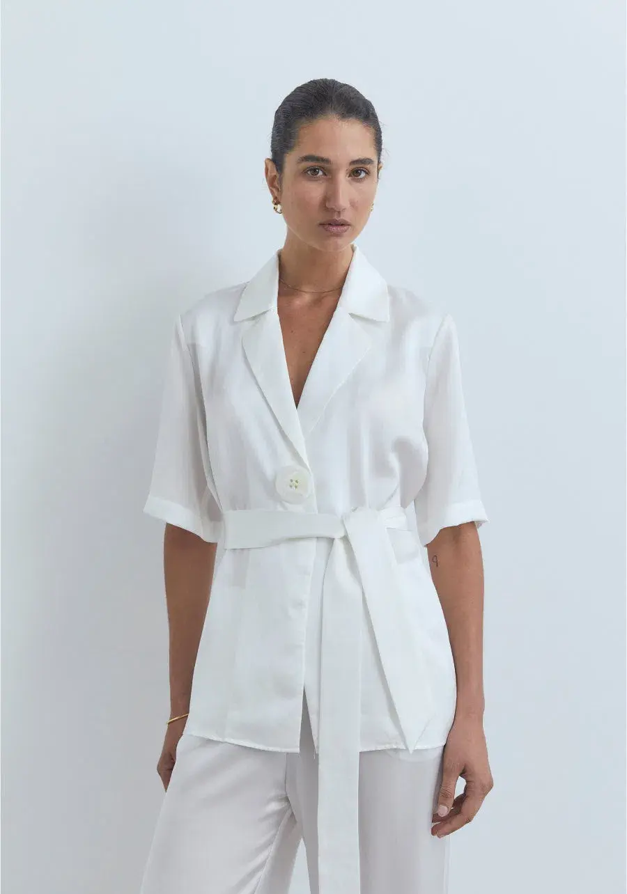 VIktoria & Woods Chorus Top & Pilot Pant Set Ivory Size 1 / AU 8 for rent on The Volte - main image