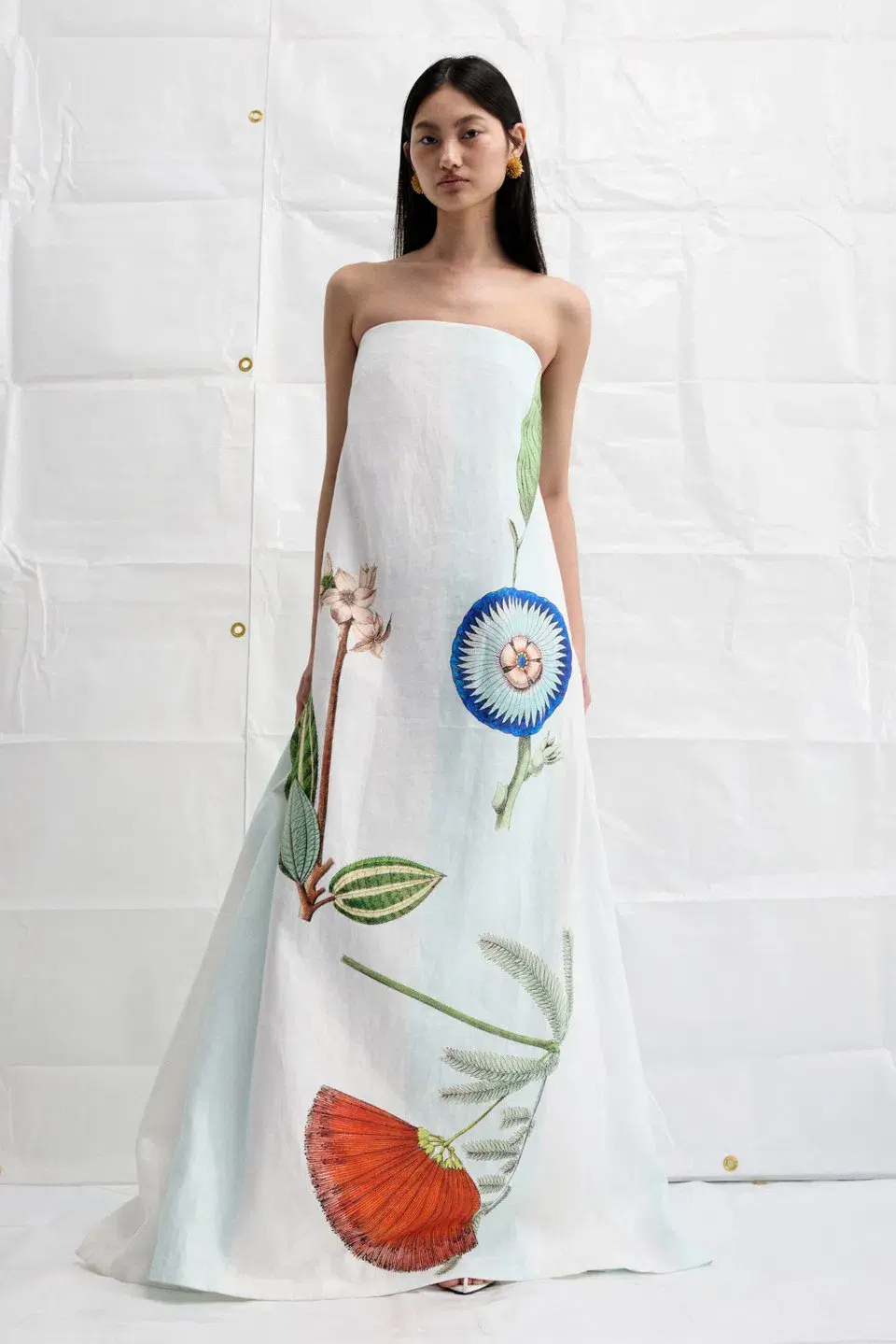 Oroton Grand Floral Gown Multi Size 8 for rent on The Volte - main image