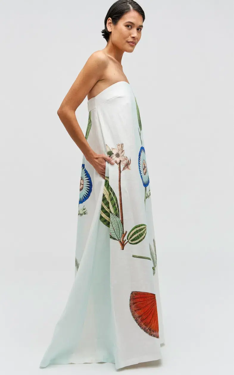 Oroton Grand Floral Gown Multi Size 10 - Image 4