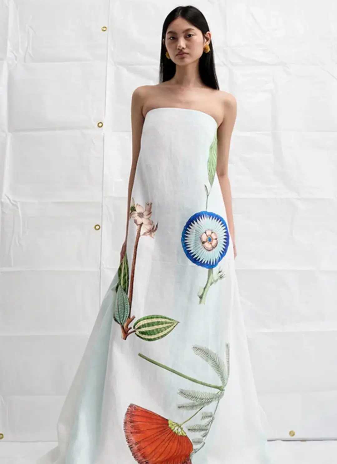 Oroton Grand Floral Gown Multi Size 12 for rent on The Volte - main image