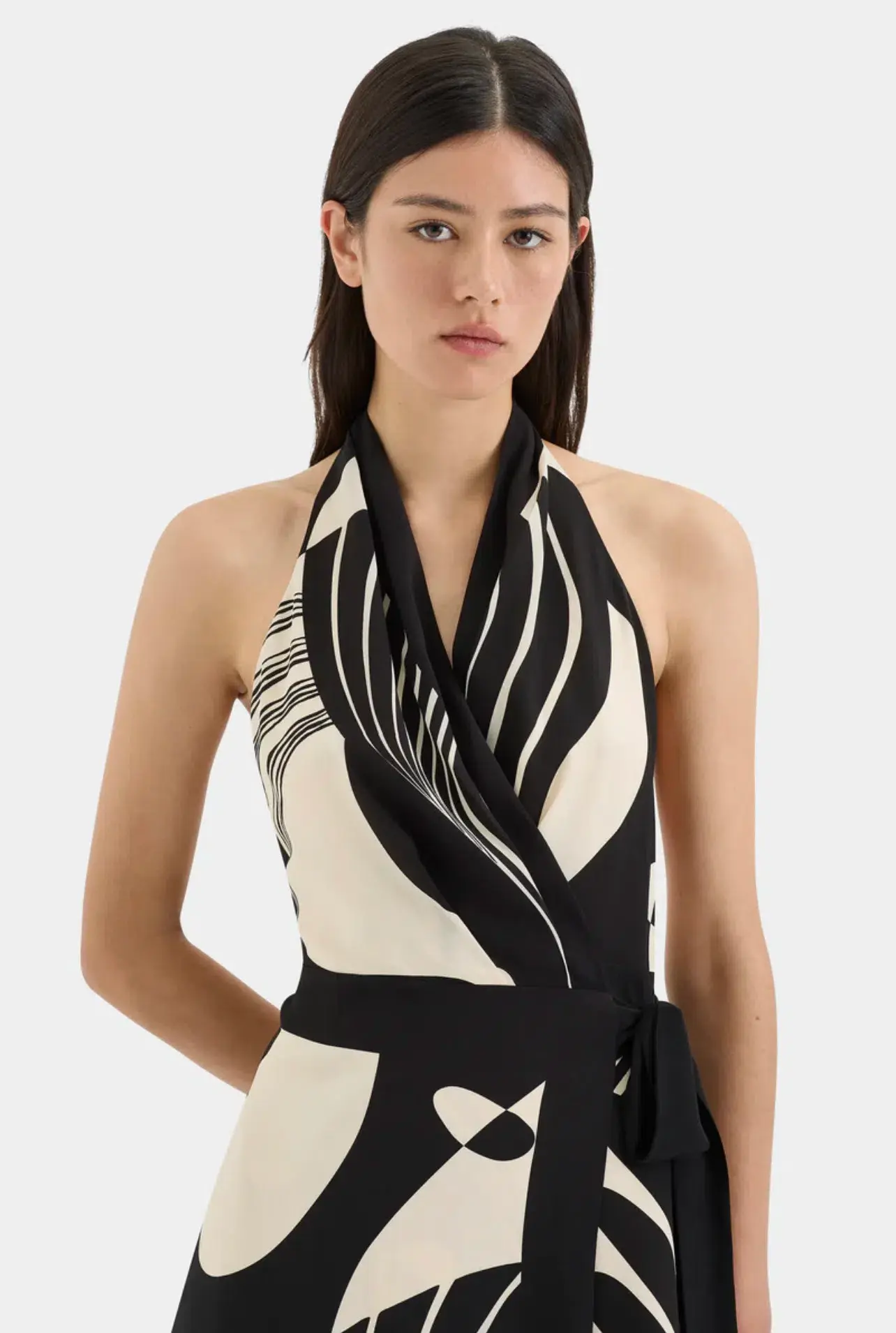 Sir The Label  Realisme Wrap Halter Mini Dress Papier Print Size 2 / AU 10 - Image 5