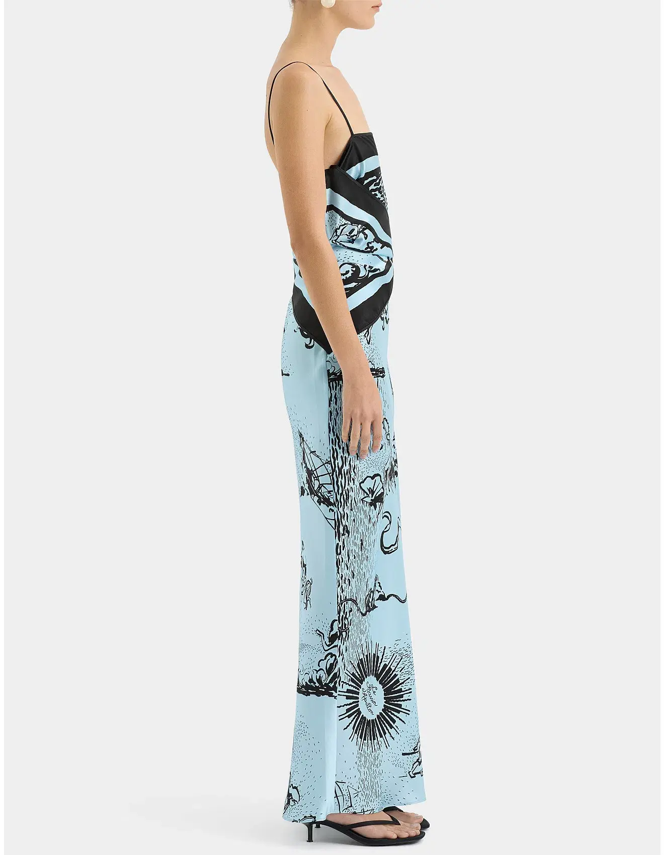 Sir the label Dreamwood Scarf Midi Dress in Brise Soleil Size 2 / AU 10 - Image 2