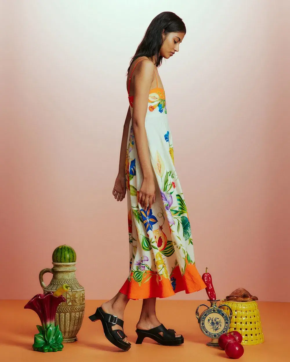 Alemais Flores Sundress Print Size AU 10 for rent on The Volte - main image