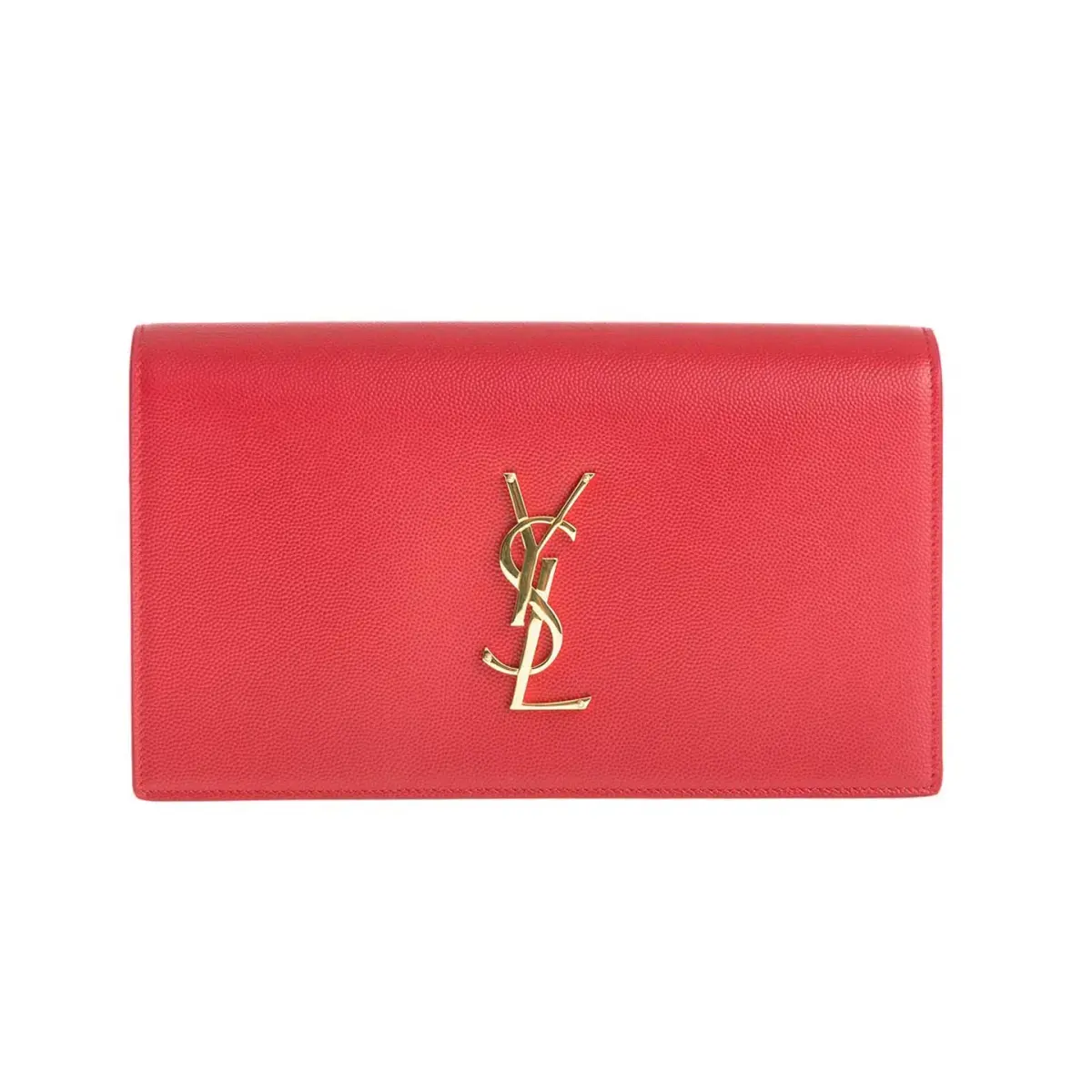 Saint Laurent Classic Kate Monogram Clutch Red  - Image 1