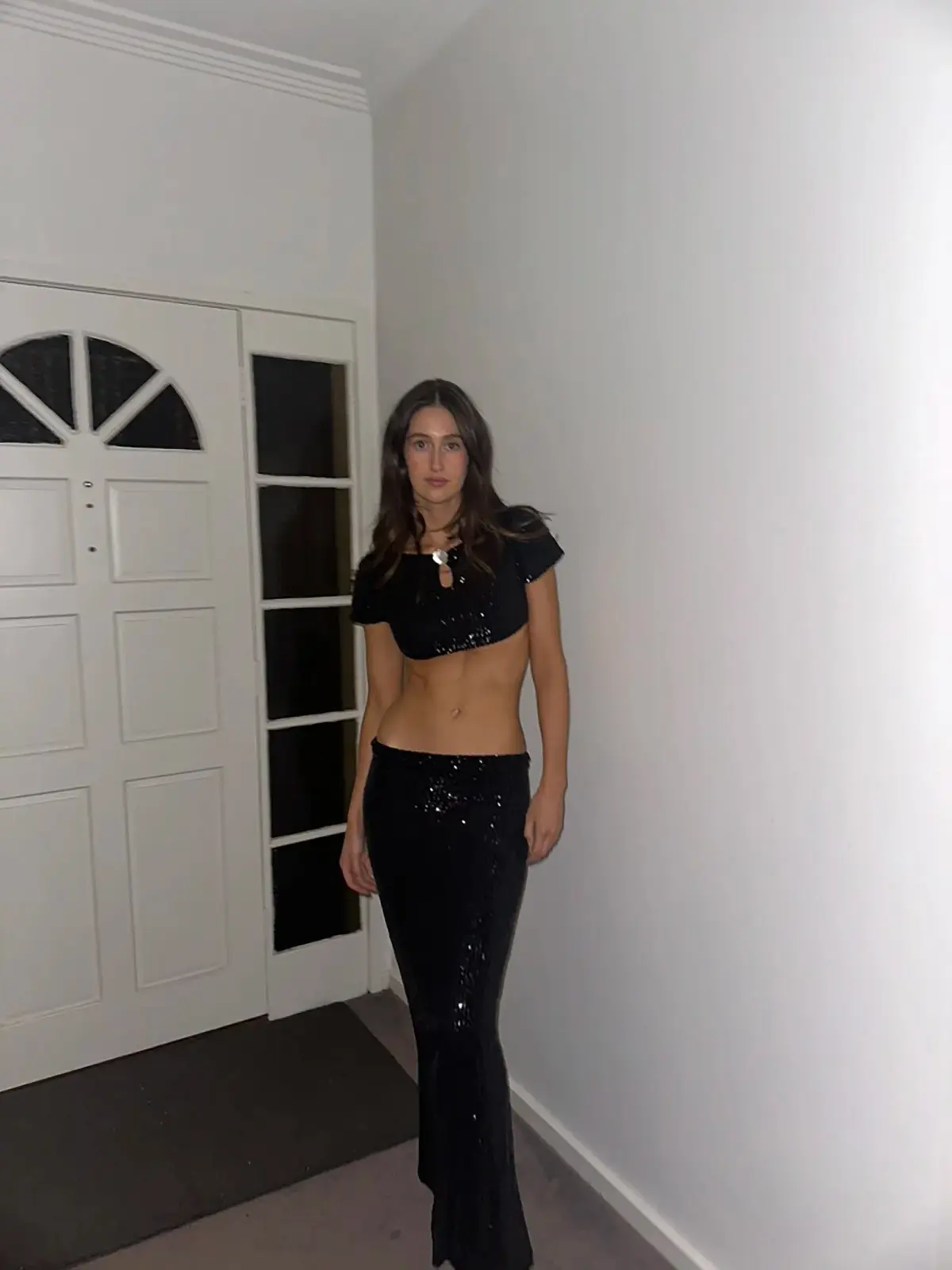 Buci Sequin Flower Top And Mermaid Skirt Set Black Size AU 6 - Image 5
